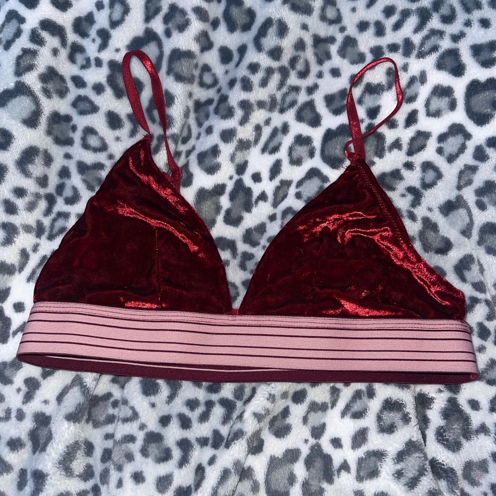 Red Velvet bralette /top